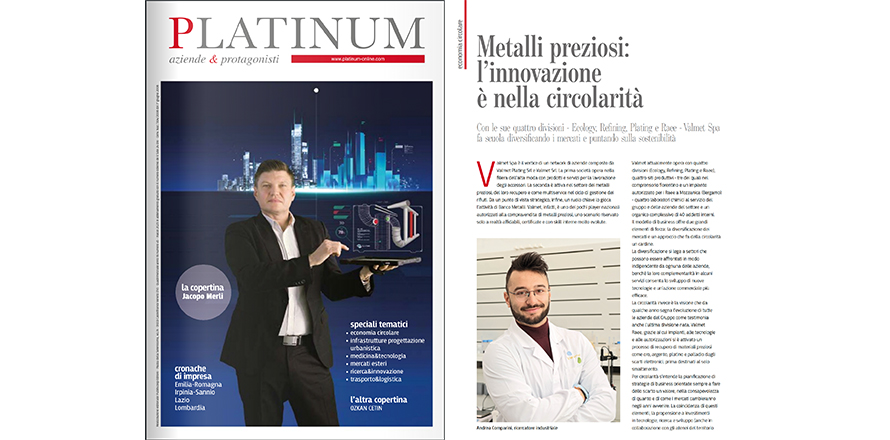 Sulla rivista “Platinum” un articolo dedicato a Valmet